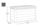 Cortina 757L Storage Box - Grey