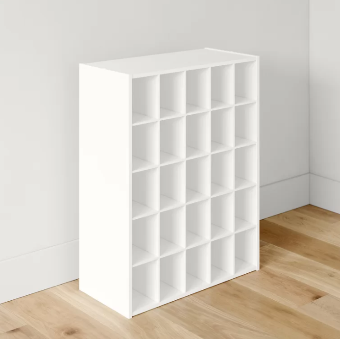 ClosetMaid 78506 32 in. H x 24 in. W x 12 in. D White Wood Look 25-Cube Storage Organizer