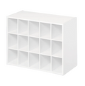 ClosetMaid 19.38-in H x 24.13-in W x 11.63-in D White Stackable Wood Laminate 15 Cube Organizer