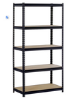 Muscle Rack Black 48″W x 24″D x 72″H 5-Shelf Steel Shelving
