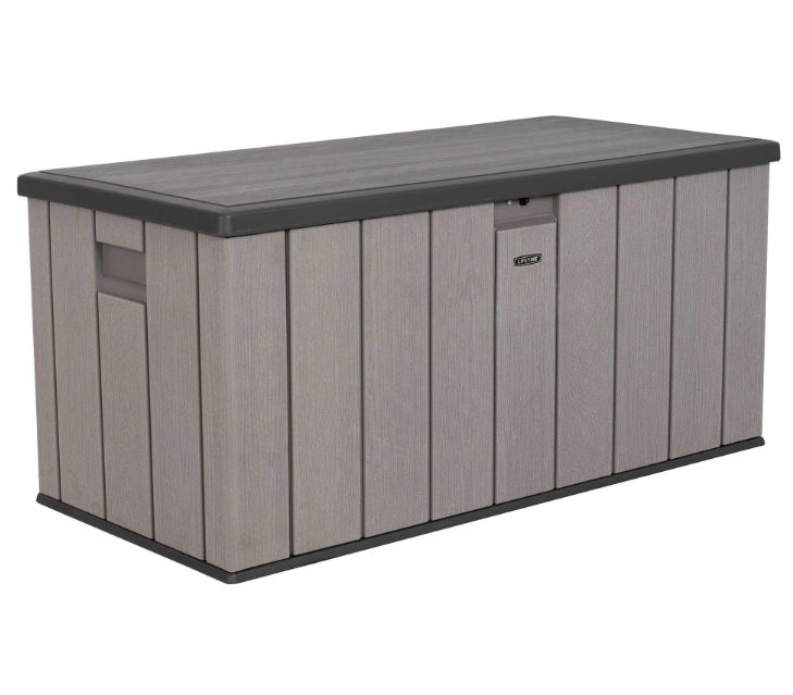 Lifetime 150 Gallon Outdoor Storage Deck Box in Storm Dust Gray