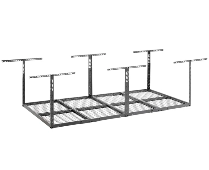 Gladiator GALS48M4JG GearLoft Hammered Granite Adjustable Height Overhead Garage Storage Rack (48 in W x 96 in D)